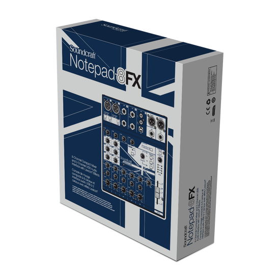Notepad-8FX | Small-format analog mixing console with USB I/O and