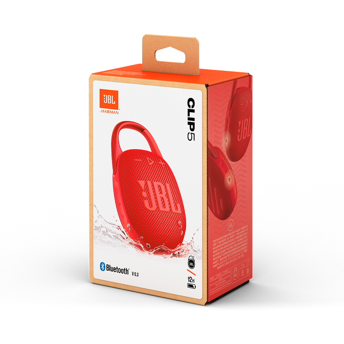 JBL Clip 5 - Red - Ultra-portable waterproof speaker - Detailshot 15 image number null