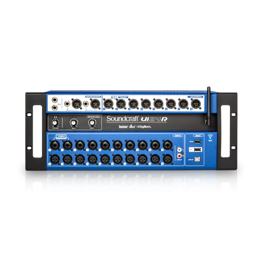 Ui24R - Dark Blue - 24-channel digital mixer/USB multi-track recorder with wireless control - Front image number null