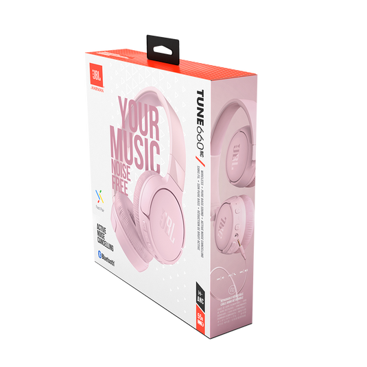 JBL Tune 660NC - Pink - Wireless, on-ear, active noise-cancelling headphones. - Detailshot 10 image number null