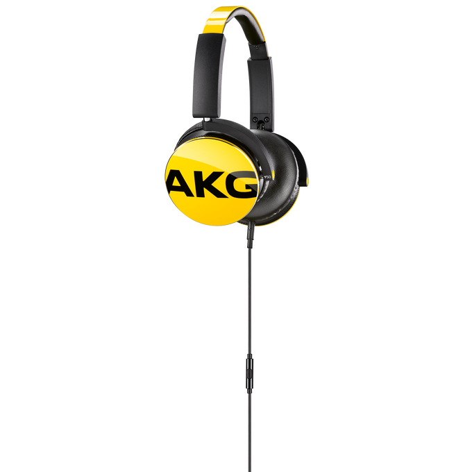 Y50 - Yellow - On-ear headphones with AKG-quality sound, smart styling, snug fit and detachable cable with in-line remote/mic - Detailshot 1 image number null