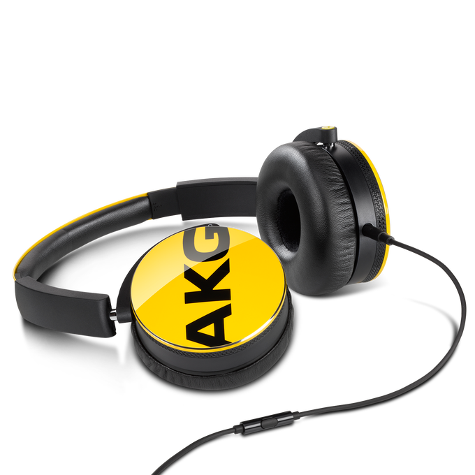 Y50 - Yellow - On-ear headphones with AKG-quality sound, smart styling, snug fit and detachable cable with in-line remote/mic - Detailshot 2 image number null