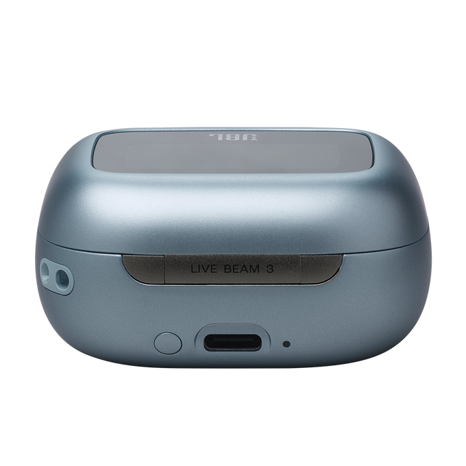 JBL Live Beam 3 - Blue - True wireless noise-cancelling closed-stick earbuds - Detailshot 4 image number null