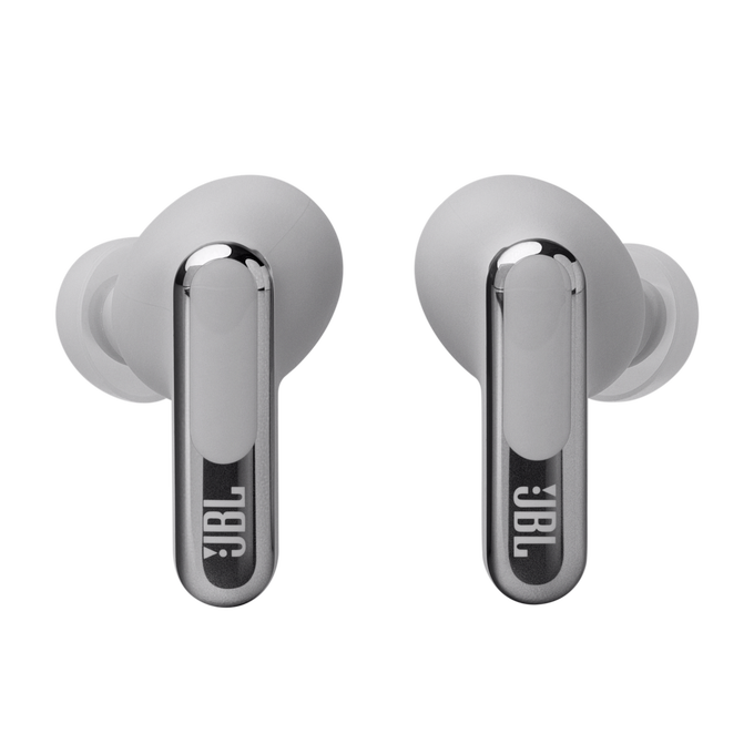 JBL Live Beam 3 - Silver - True wireless noise-cancelling closed-stick earbuds - Back image number null