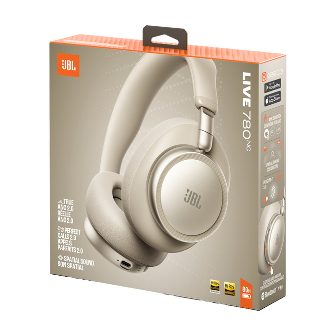 JBL Live 780NC - Sand - Wireless over-ear Noise Cancelling headphones - Detailshot 15 image number null