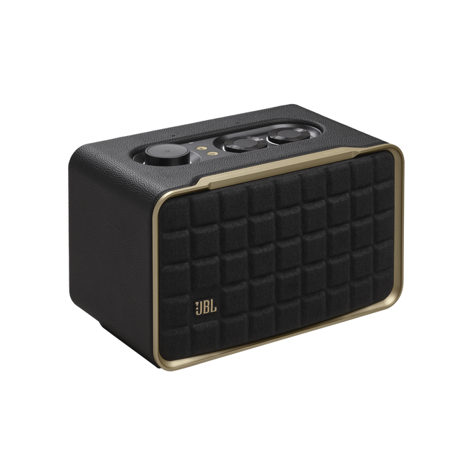 JBL Authentics 200 - Black - Smart home speaker with Wi-Fi, Bluetooth and Voice Assistants with retro design - Hero image number null