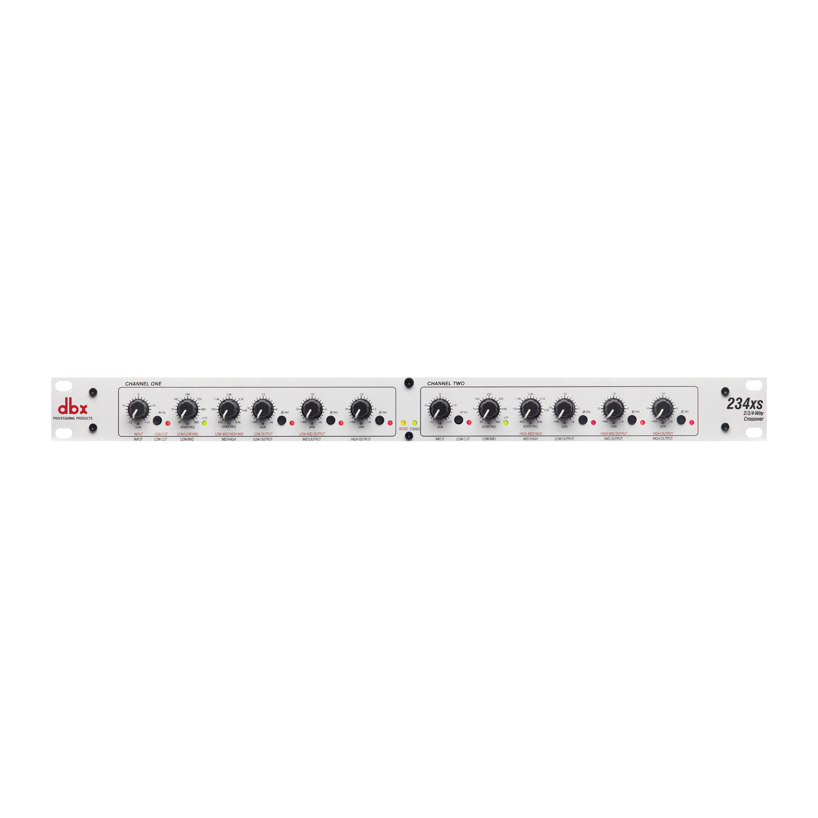 234xs - White - Stereo 2/3 Way, Mono 4-Way Crossover with XLR Connectors - Hero