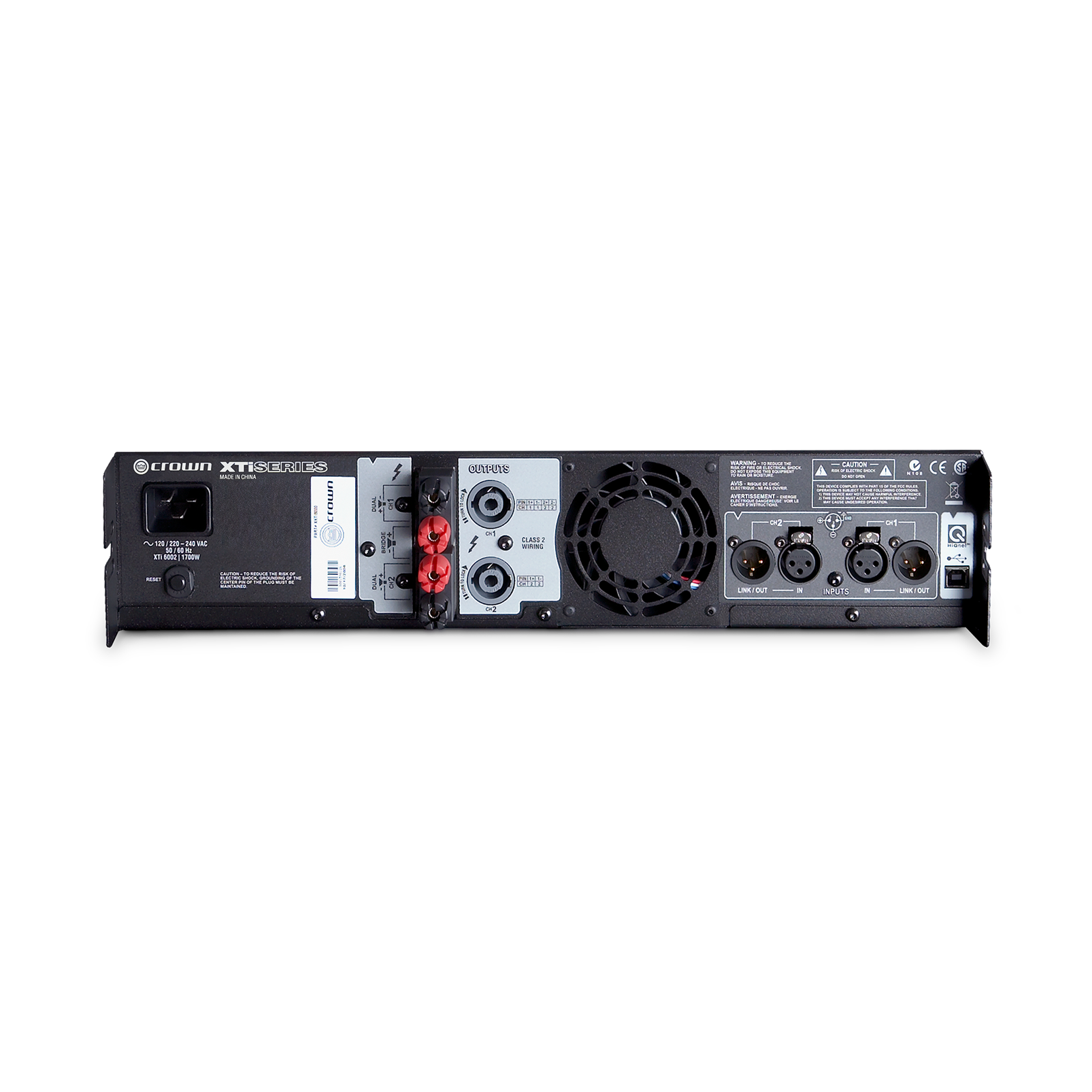 XTi 6002 - Grey - Two-channel, 2100W @ 4Ω power amplifier - Back