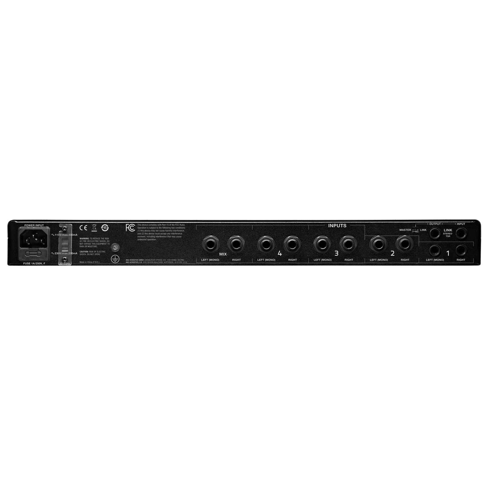 HP6E - Black - 6-channel matrix headphone amplifier - Back