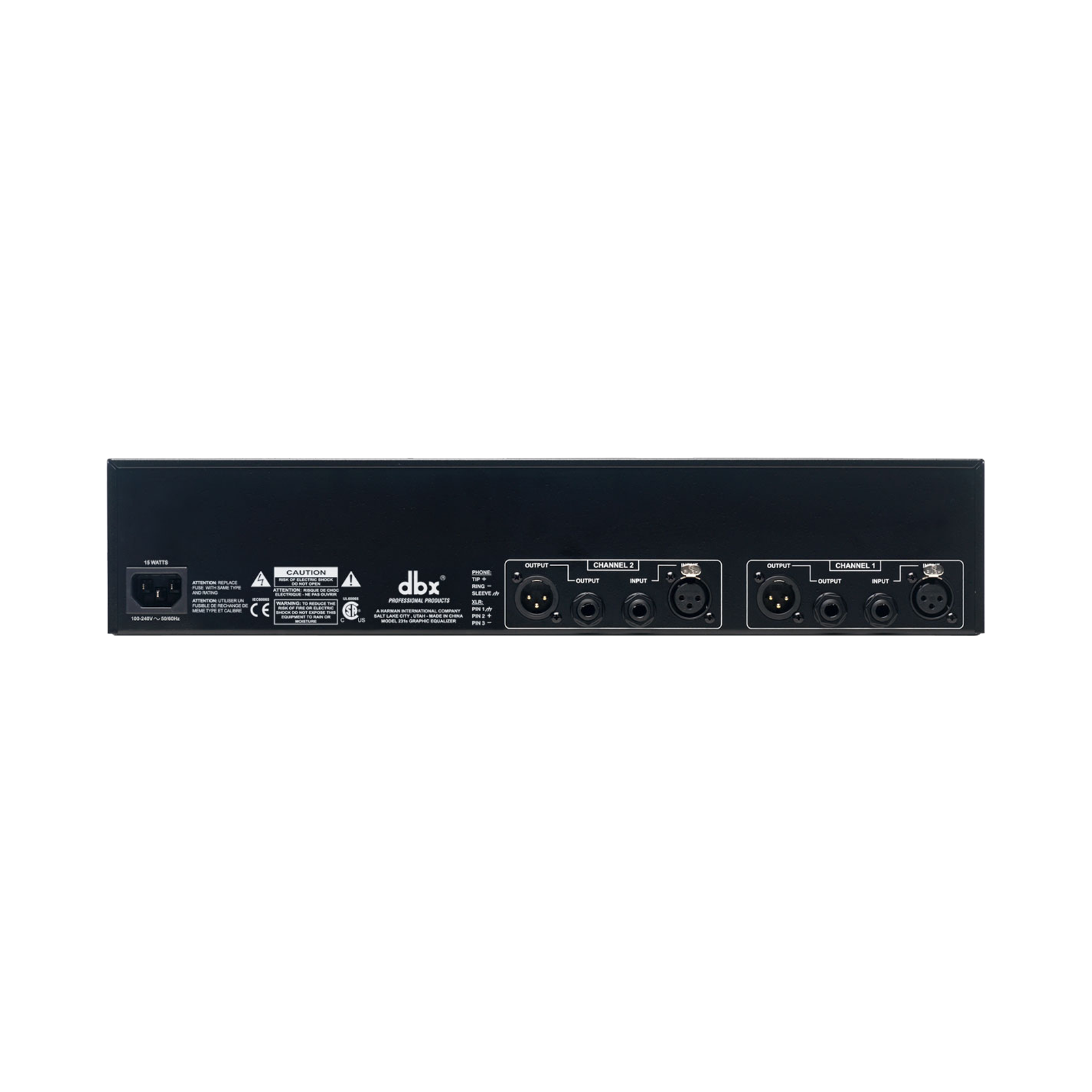 231s - White - Dual channel 31-band equalizer - Back