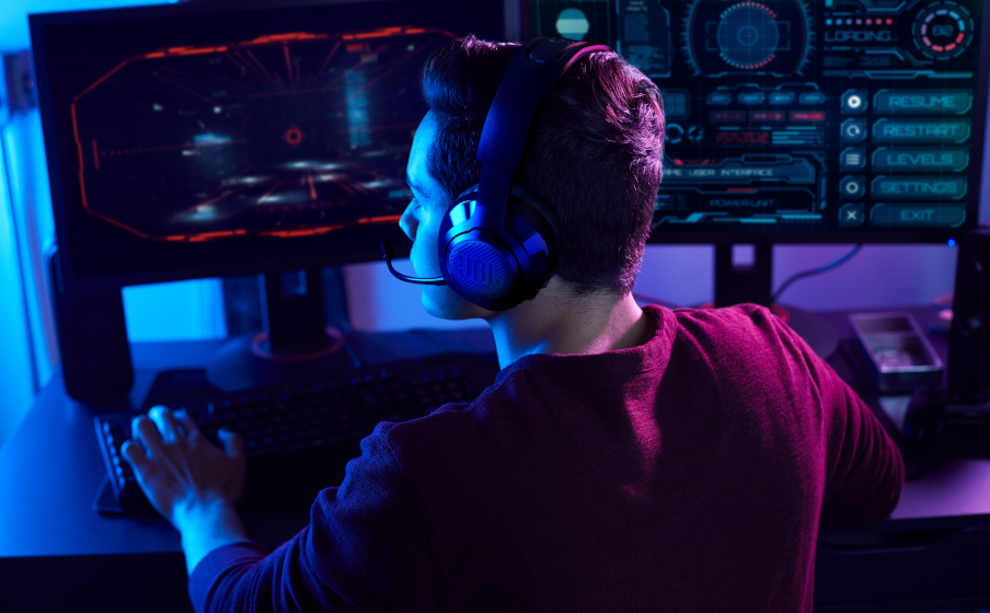 JBL Quantum 350 Wireless | Wireless PC gaming headset with detachable boom  mic