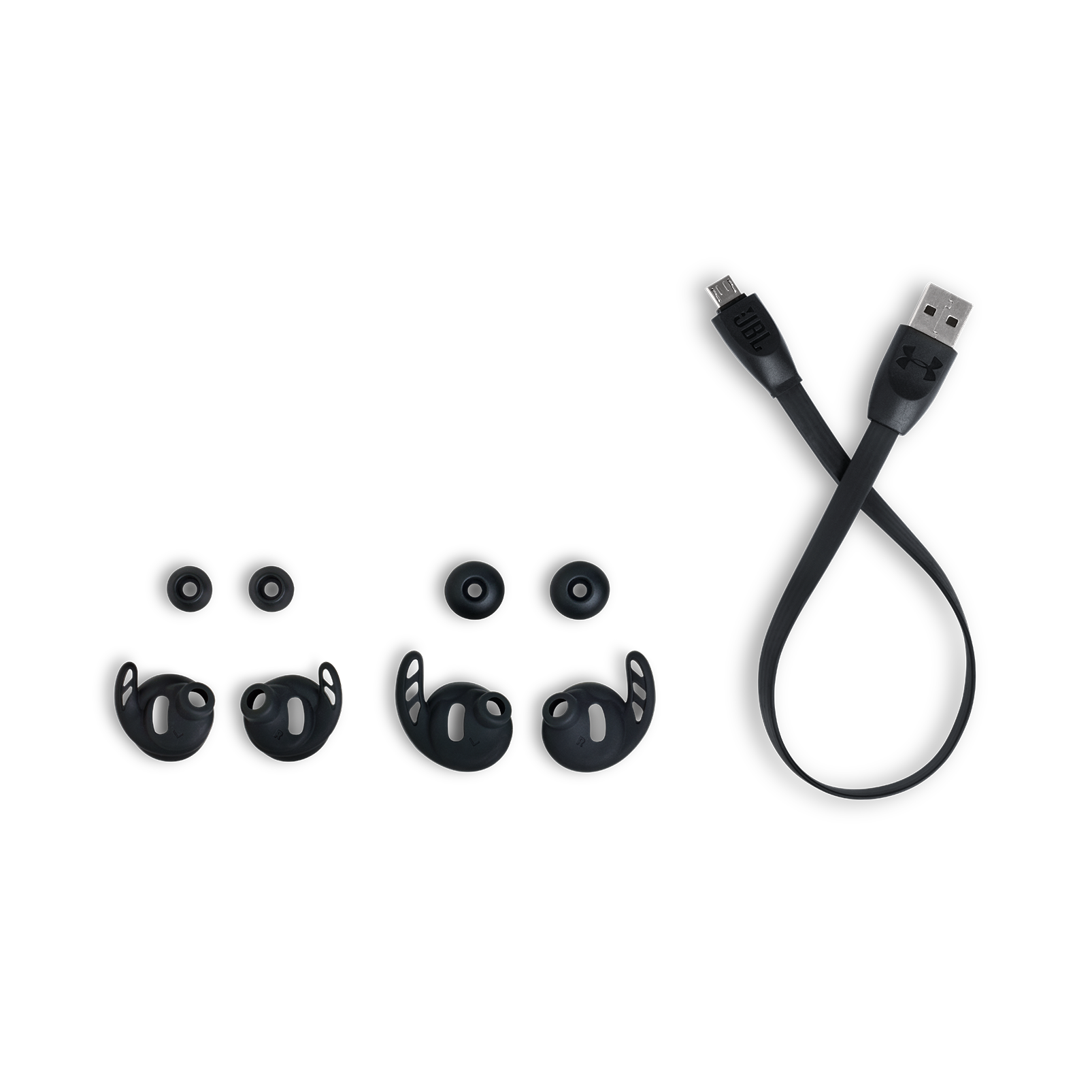 Under Armour® True Wireless Flash – Engineered by JBL® - Black - Truely wireless sport headphones for your every run, with JBL technology and sound. - Detailshot 5