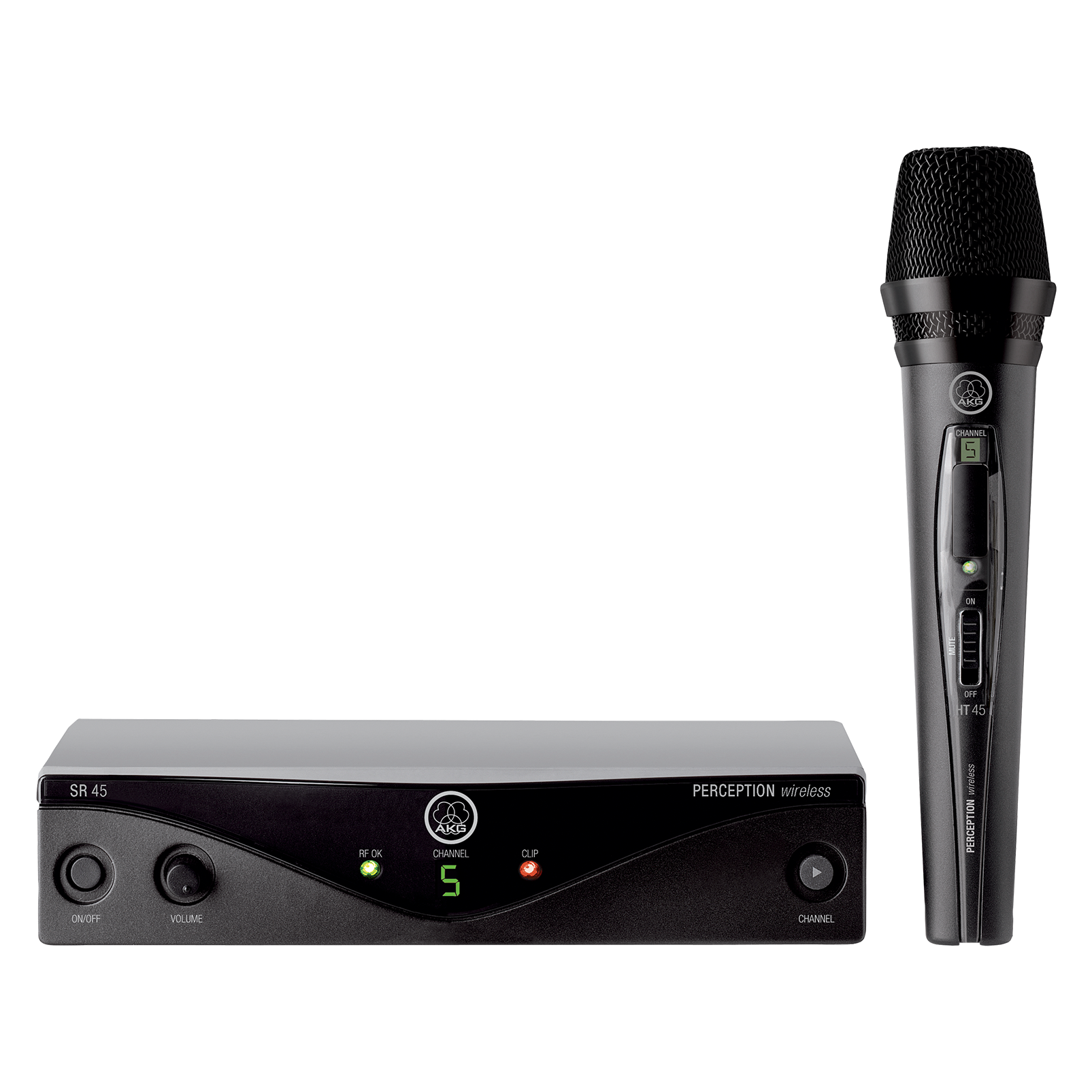 Perception Wireless 45 Vocal Set Band-A - Black - High-performance wireless microphone system - Hero