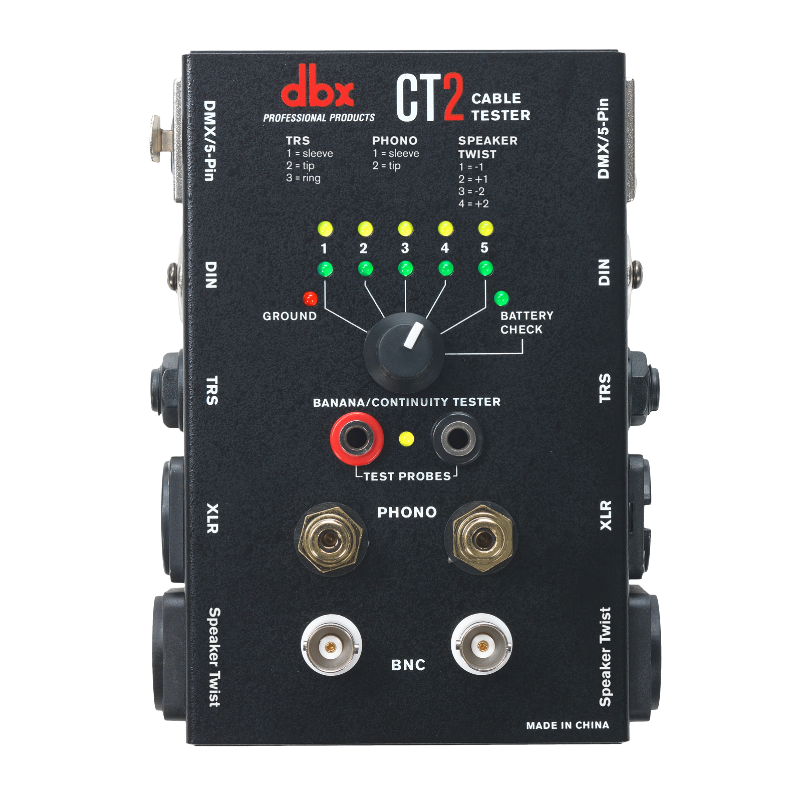 CT2 - Black - Cable Tester - Front