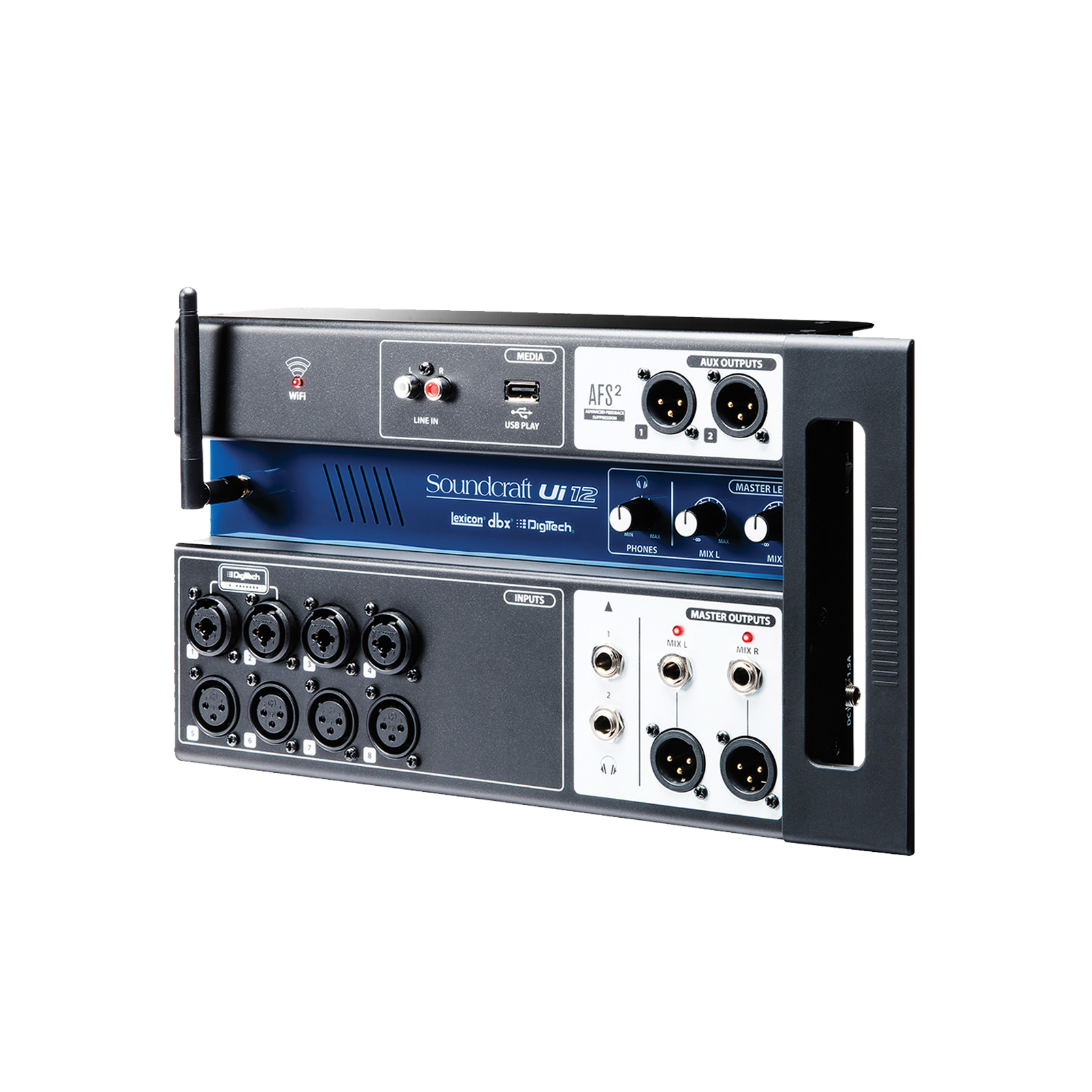 Ui12 - Black - 12-input remote-controlled digital mixer - Hero
