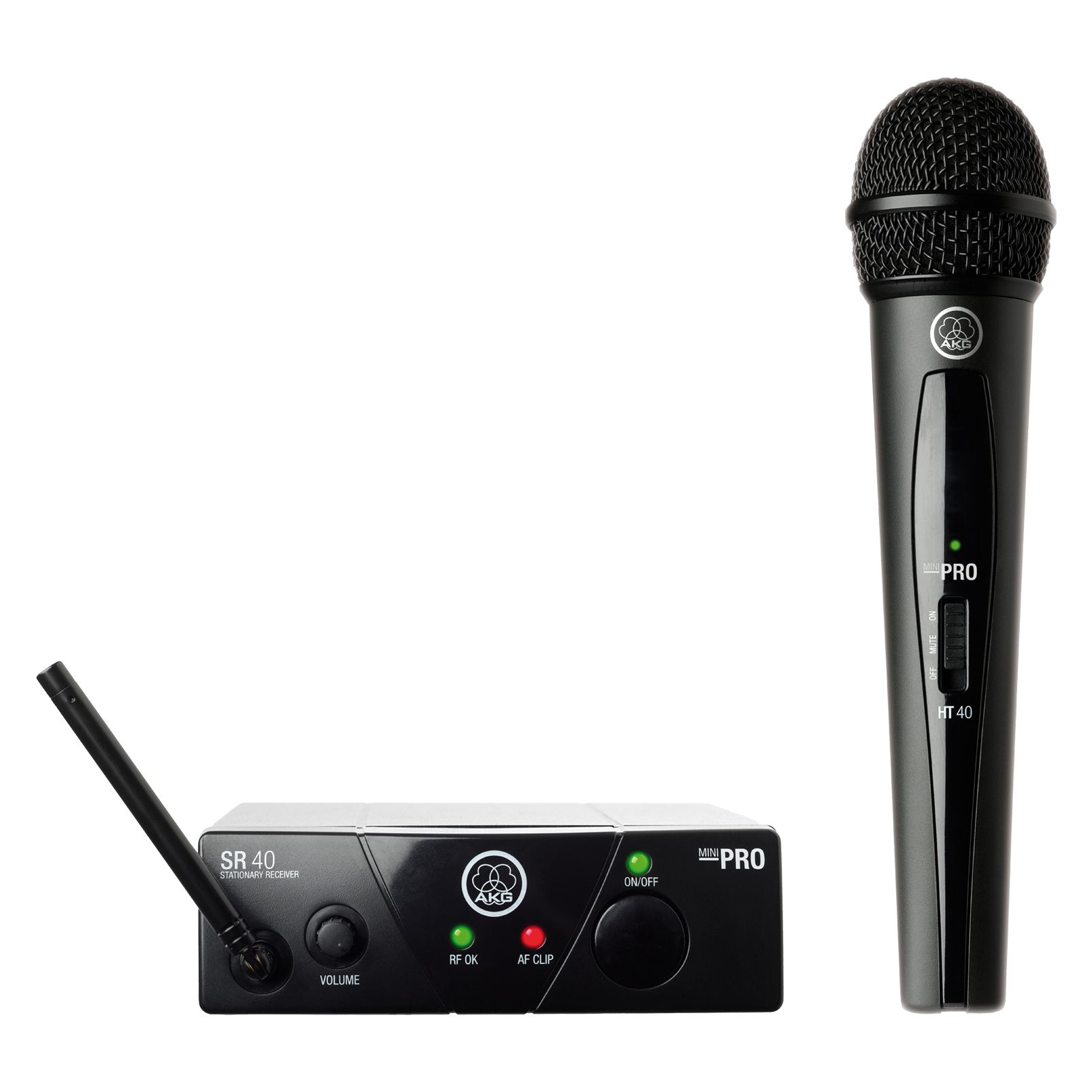 WMS40 Mini Single Vocal Set - Black - Wireless microphone system - Hero