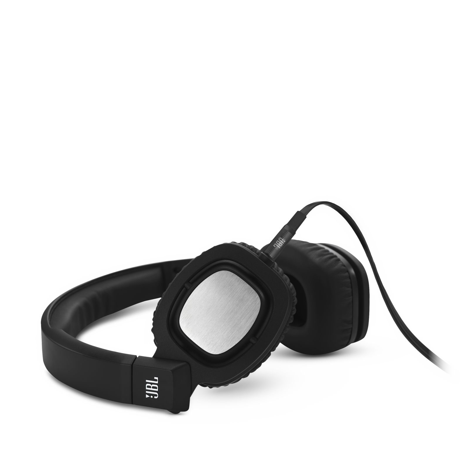 J55 - Black - High-performance On-Ear Headphones with Rotatable Ear-cups - Hero