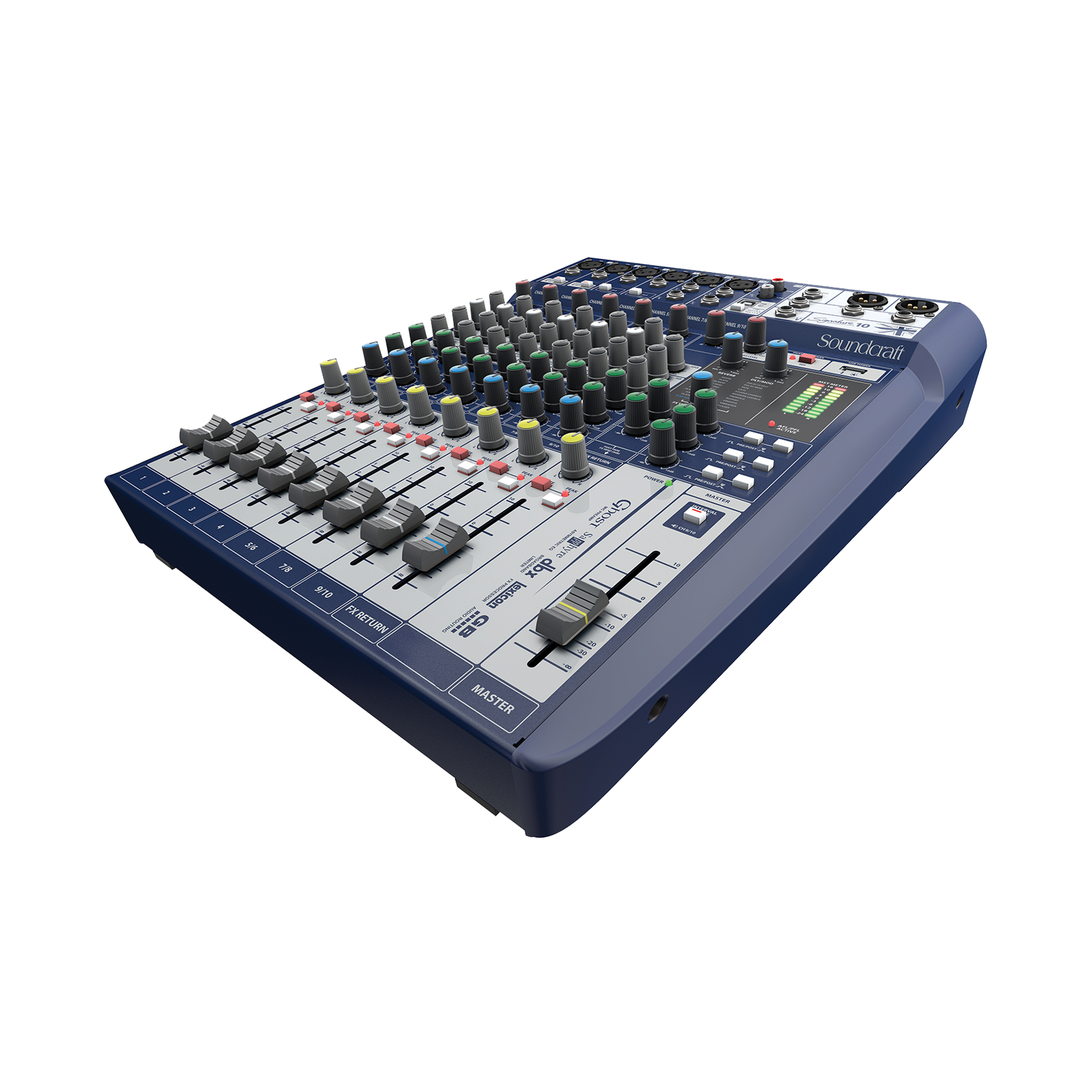 Signature 10 - Dark Blue - 10-input small format analogue mixer with onboard effects - Hero