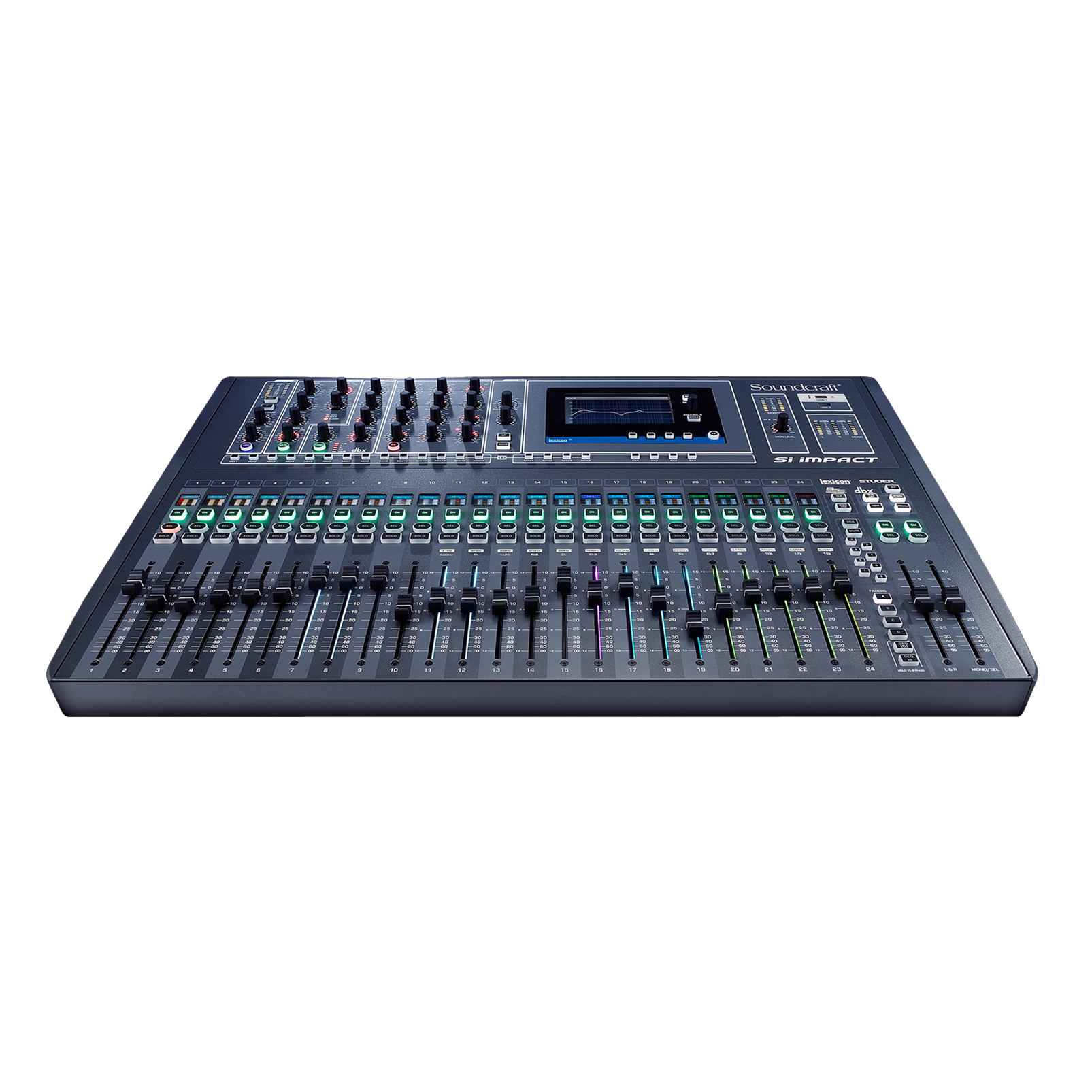 SI Impact - Black - 40-input Digital Mixing Console and 32-in/32-out USB Interface and iPad Control - Detailshot 1