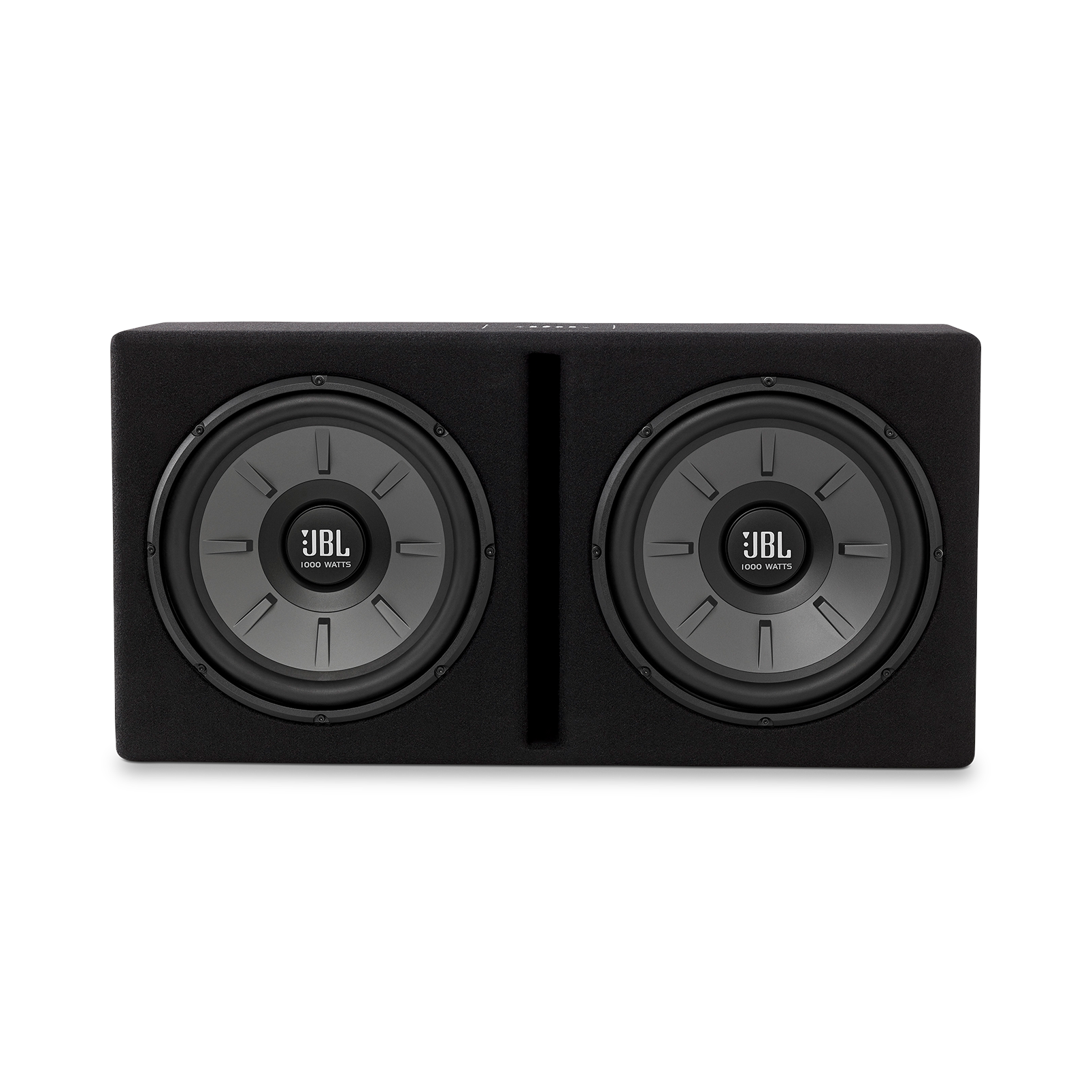 Stage 1220B subwoofer enclosure Dual 12" Stage subwoofers mounted in